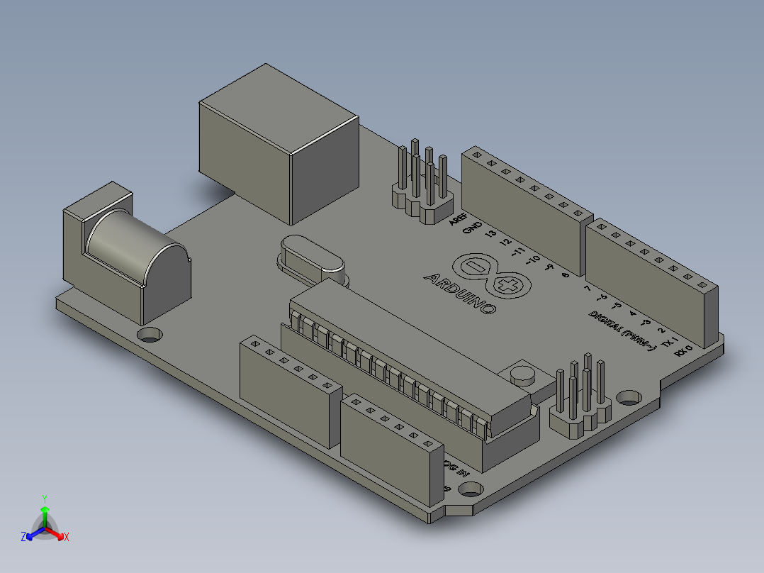 solidworks arduino-uno板正等轴测图