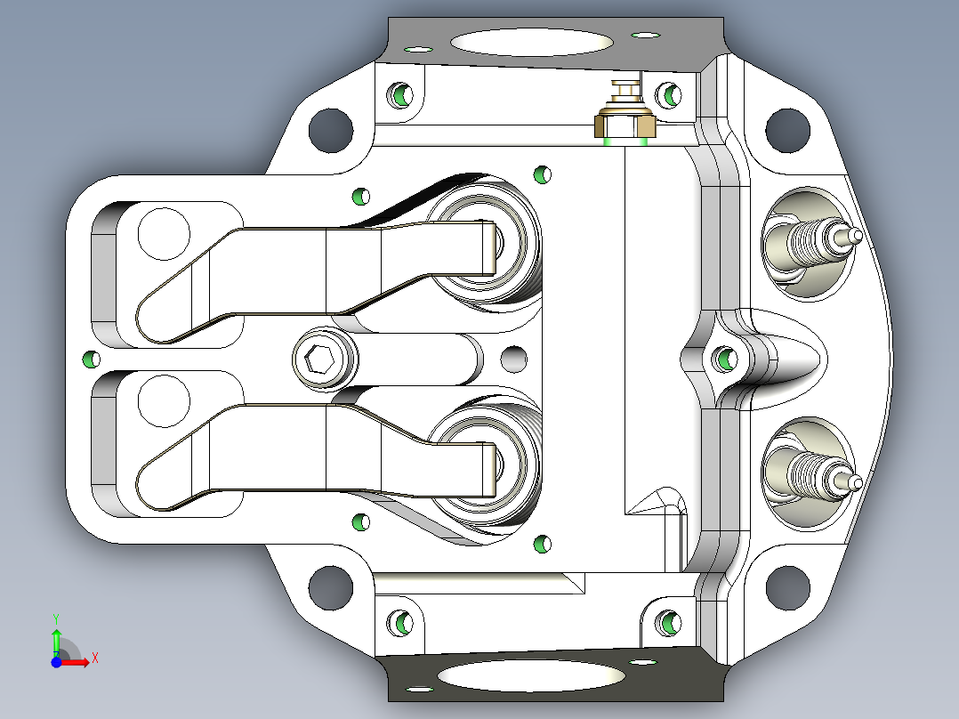 原型引擎 3D模型前视图