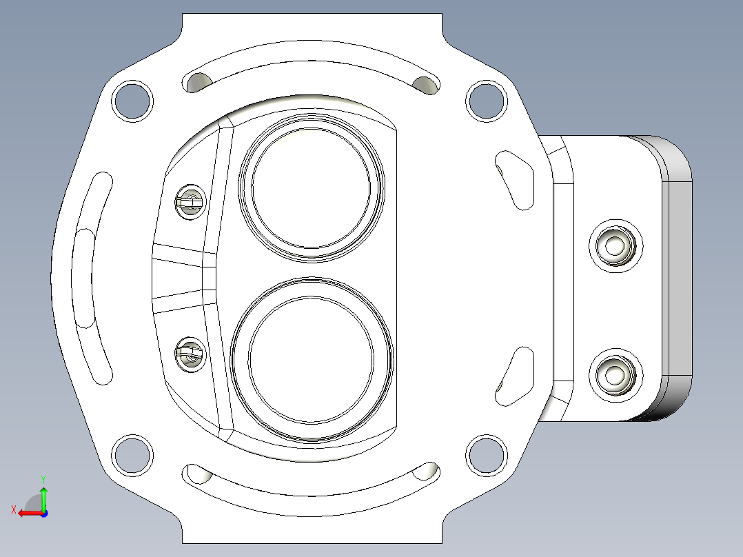 原型引擎 3D模型后视图