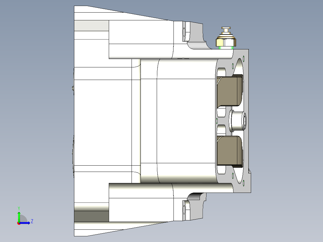 原型引擎 3D模型左视图
