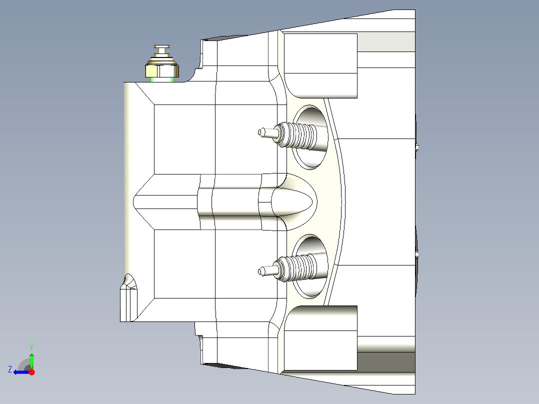 原型引擎 3D模型右视图