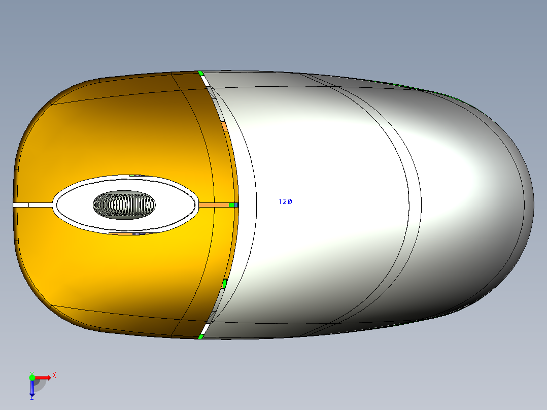 机械鼠标俯视图