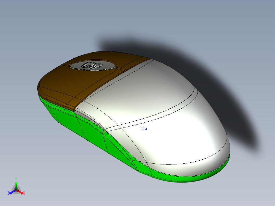 机械鼠标正等轴测图