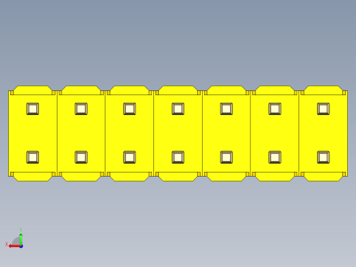 彩色公头100mil（2.54mm）系列-DS1021_yellow_2x07p_100mil_Type43_rev1.0后视缩略图