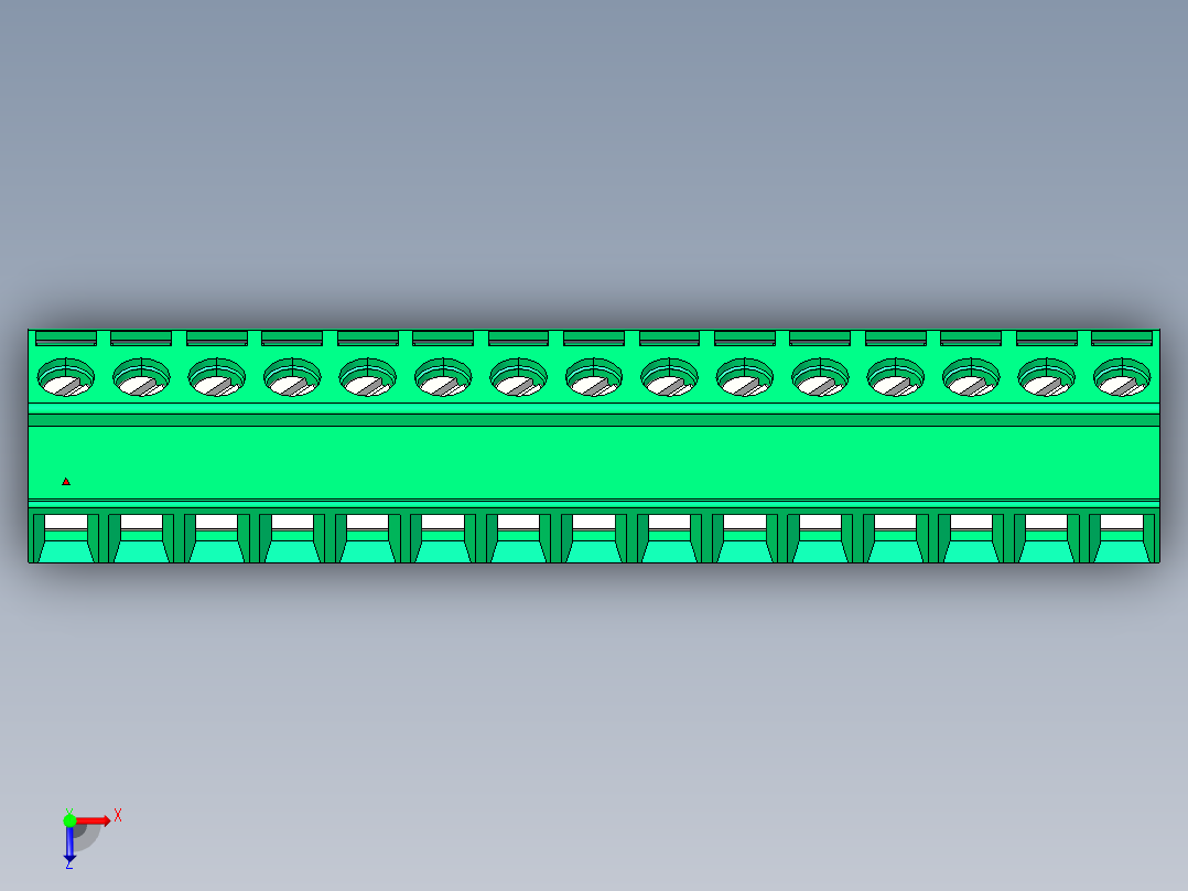 DEGSON 2EDG 系列 5.0mm 可插拔接线端子组-2EDGKL-5.0-15P-14-00AH俯视图