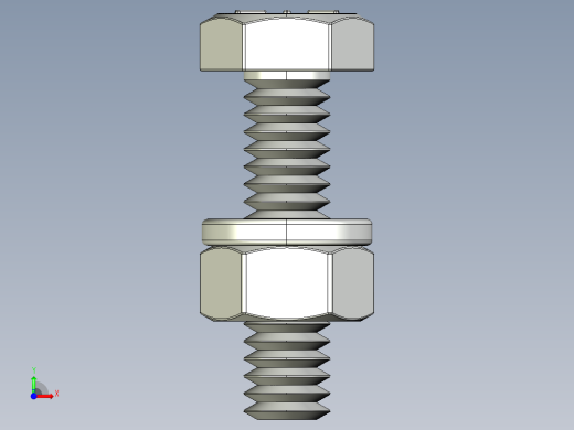 紧固件-IGES 0.2500 Hex Bolt-02前视缩略图