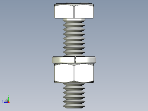 紧固件-IGES 0.2500 Hex Bolt-02右视缩略图