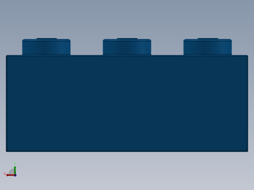 乐高套装 4421基本积木-362223 Bright Blue Brick 1 x 3.SLDPRT后视缩略图