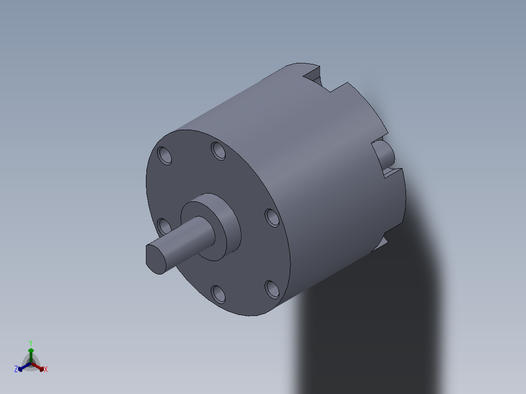 S26 旋转气缸正等轴测图