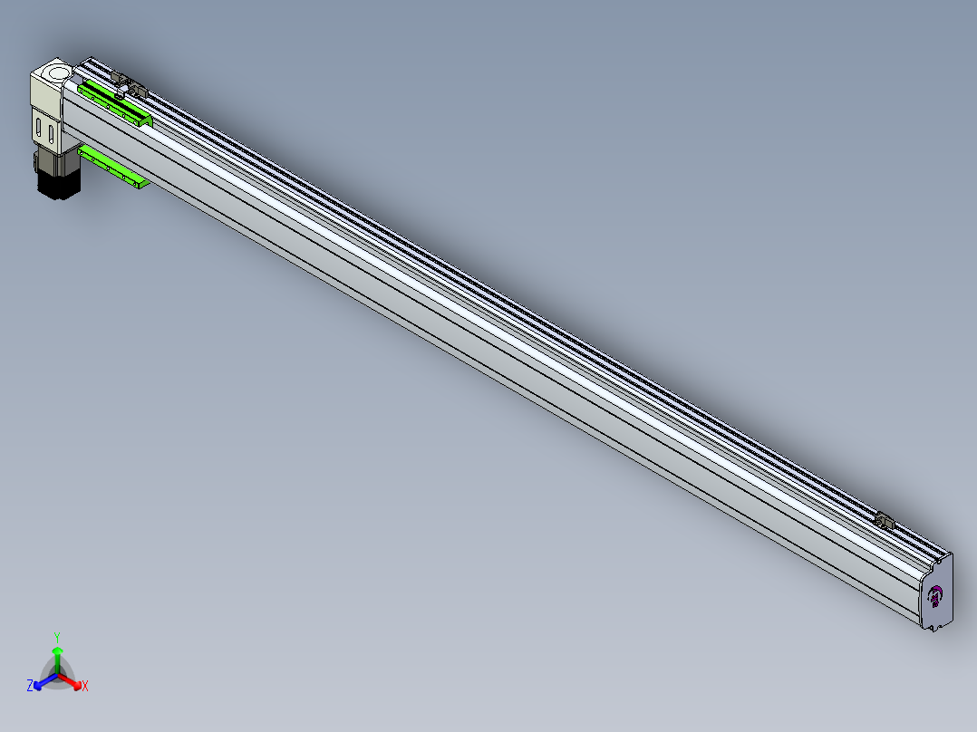 同步带滑台-半封闭B13-L90-S1700-L-P40-D3主视图