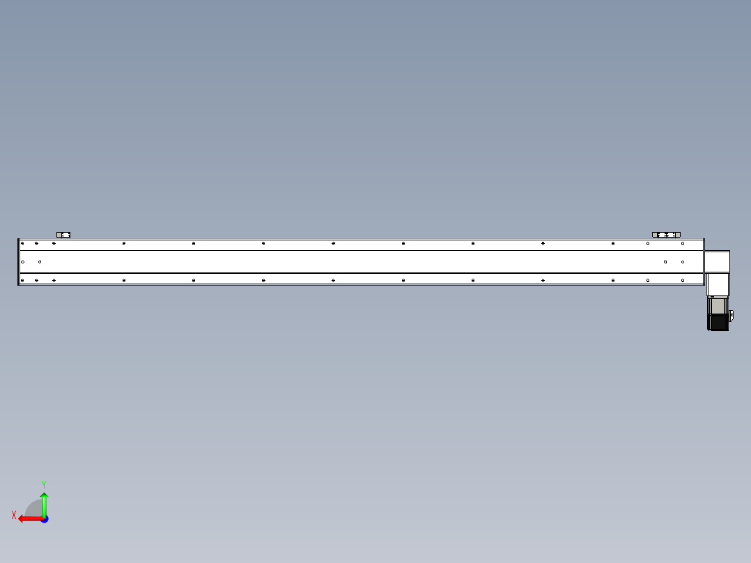 同步带滑台-半封闭B13-L90-S1700-L-P40-D3后视图