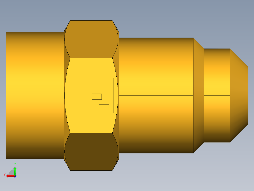 扩口式工业通用硬管接头Female Connector 46F-5-2后视图