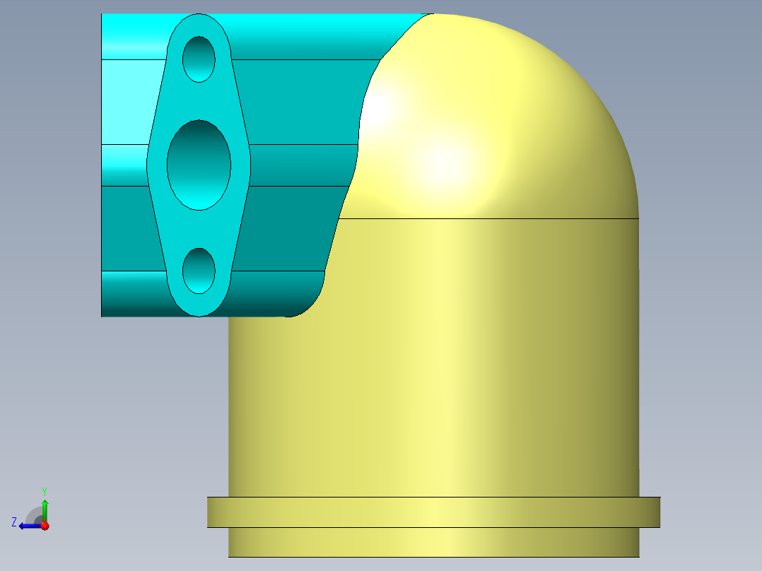 定制连接件右视图