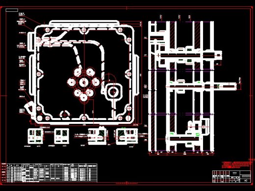 Q304-柴油机齿轮室盖钻镗专机总体及夹具设计缩略图