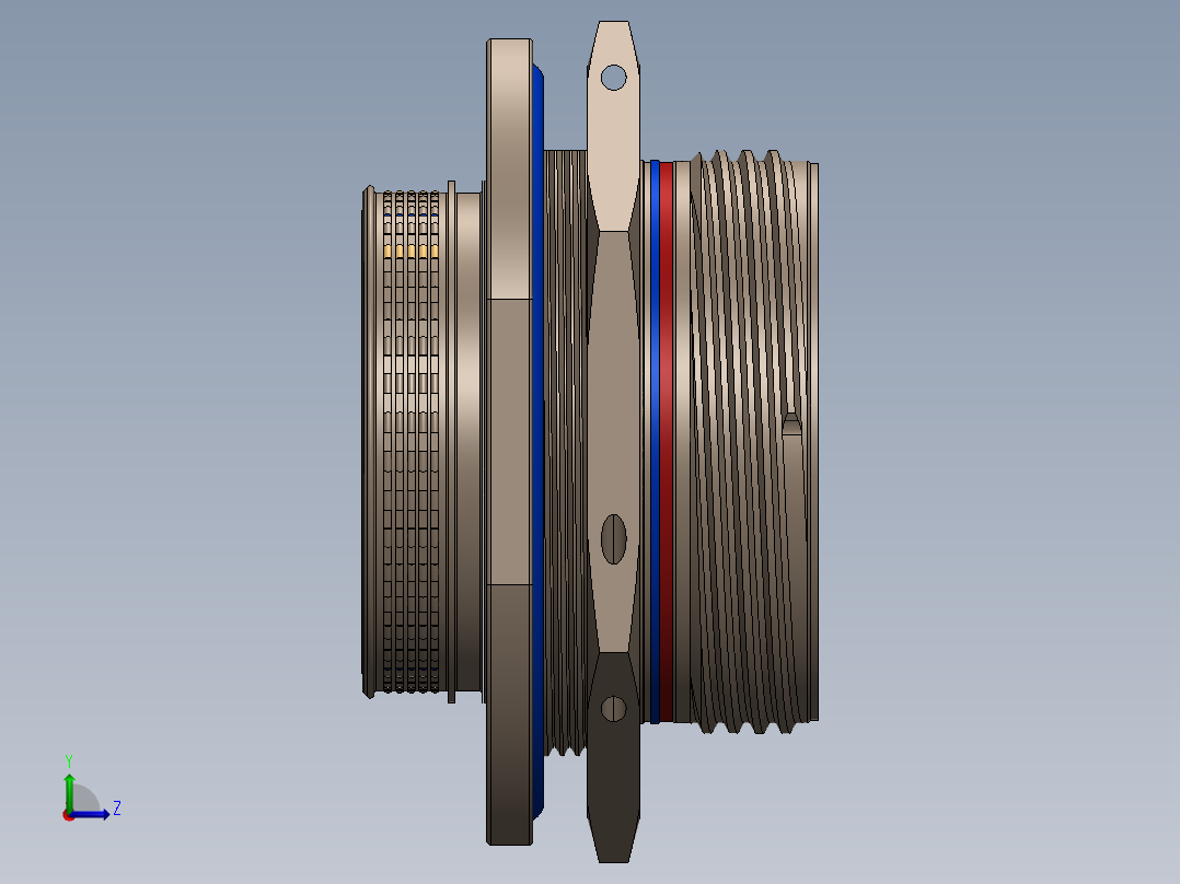 强力鼠标防松螺母左视图