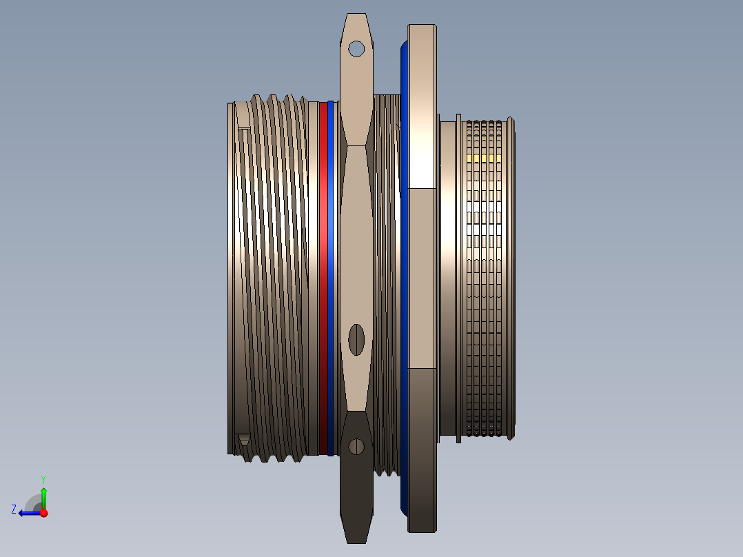 强力鼠标防松螺母右视图