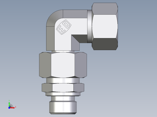 卡套式工业通用硬管接头EO_Assembled_adjustable_standpipe_elbow_EVW15LM71前视缩略图