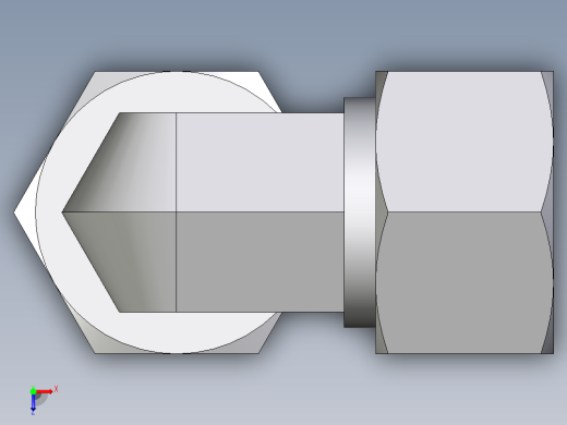卡套式工业通用硬管接头EO_Assembled_adjustable_standpipe_elbow_EVW15LM71俯视缩略图