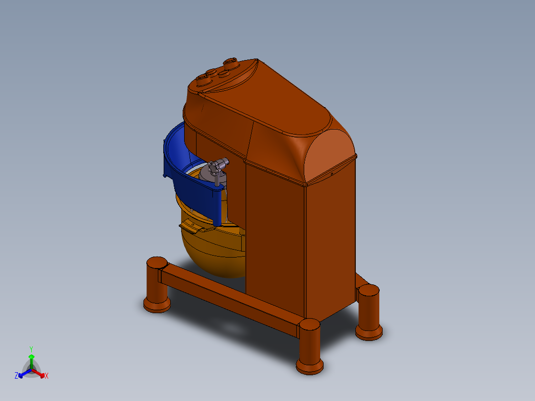 和面打蛋机三维图==1321559==300dw2正等轴测图