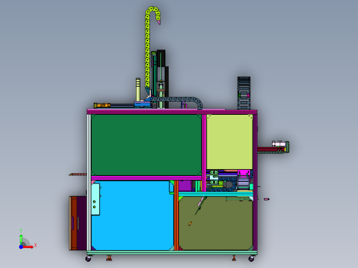 碳粉罐开盒装盒封胶带设备前视缩略图