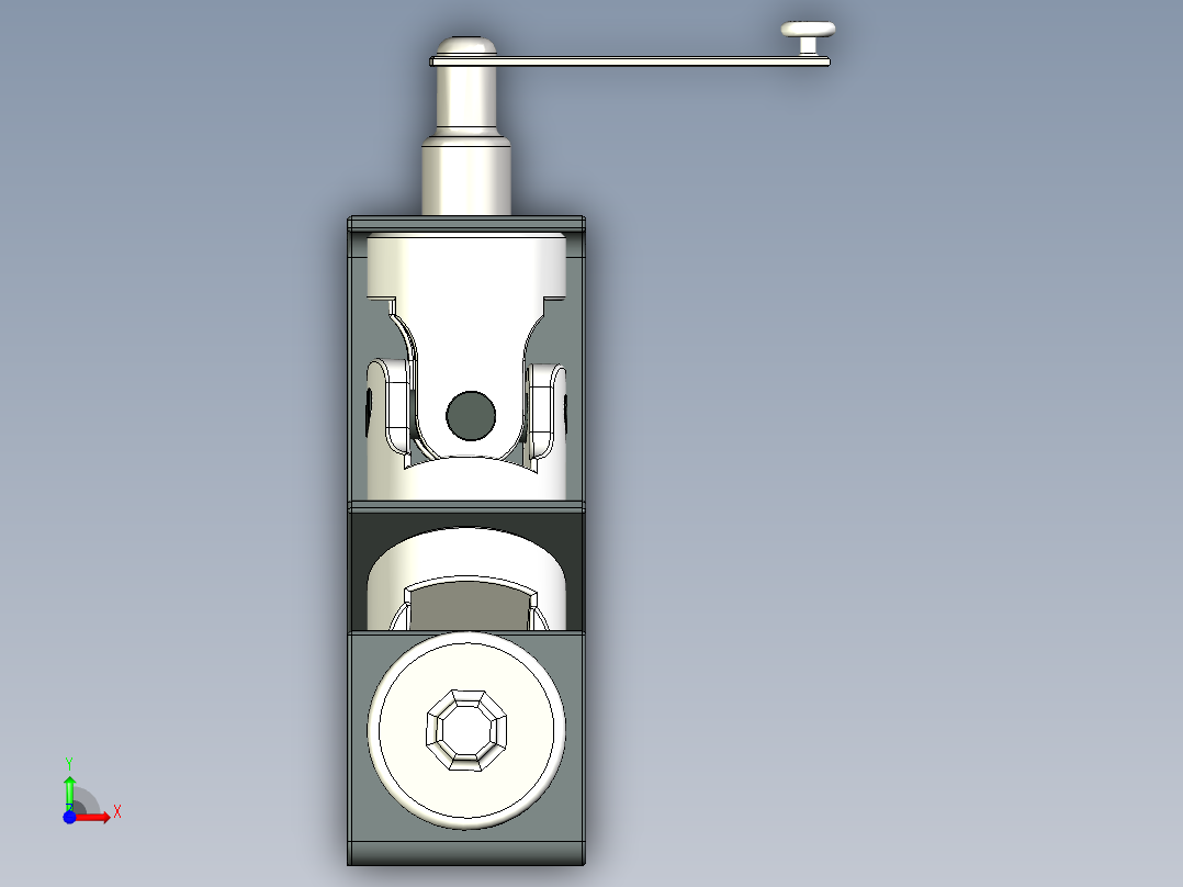 universal-joint 万向节结构3D图纸 INVENTOR设计前视图