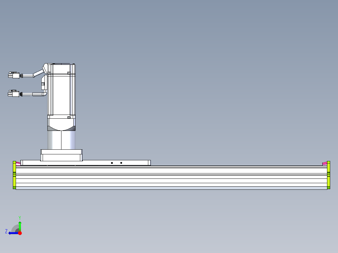 东锦齿条传动DH136G-S350-BU-减速机+P400W右视图
