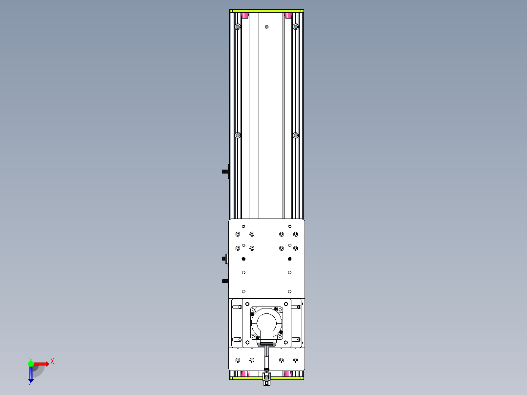 东锦齿条传动DH136G-S350-BU-减速机+P400W俯视图