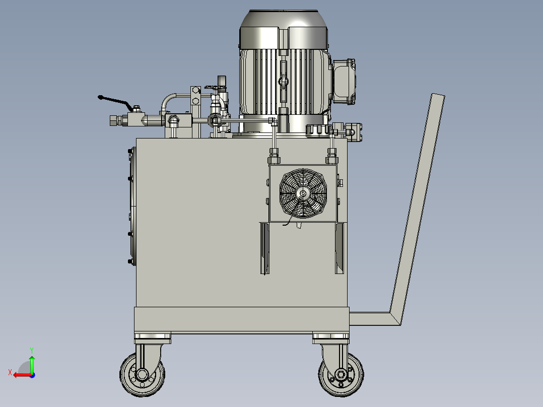 移动移动式HPU压力检测机后视图