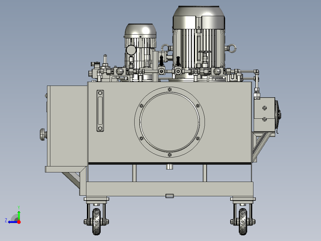 移动移动式HPU压力检测机右视图