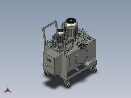 移动移动式HPU压力检测机正等轴测缩略图