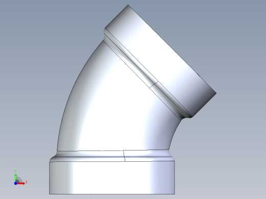 船舶管路系统S4_SeaDrainPLUS_1-8Bend-SxS_37E165003_3in Sea Drain Plus - 45 Bend - SxS前视缩略图