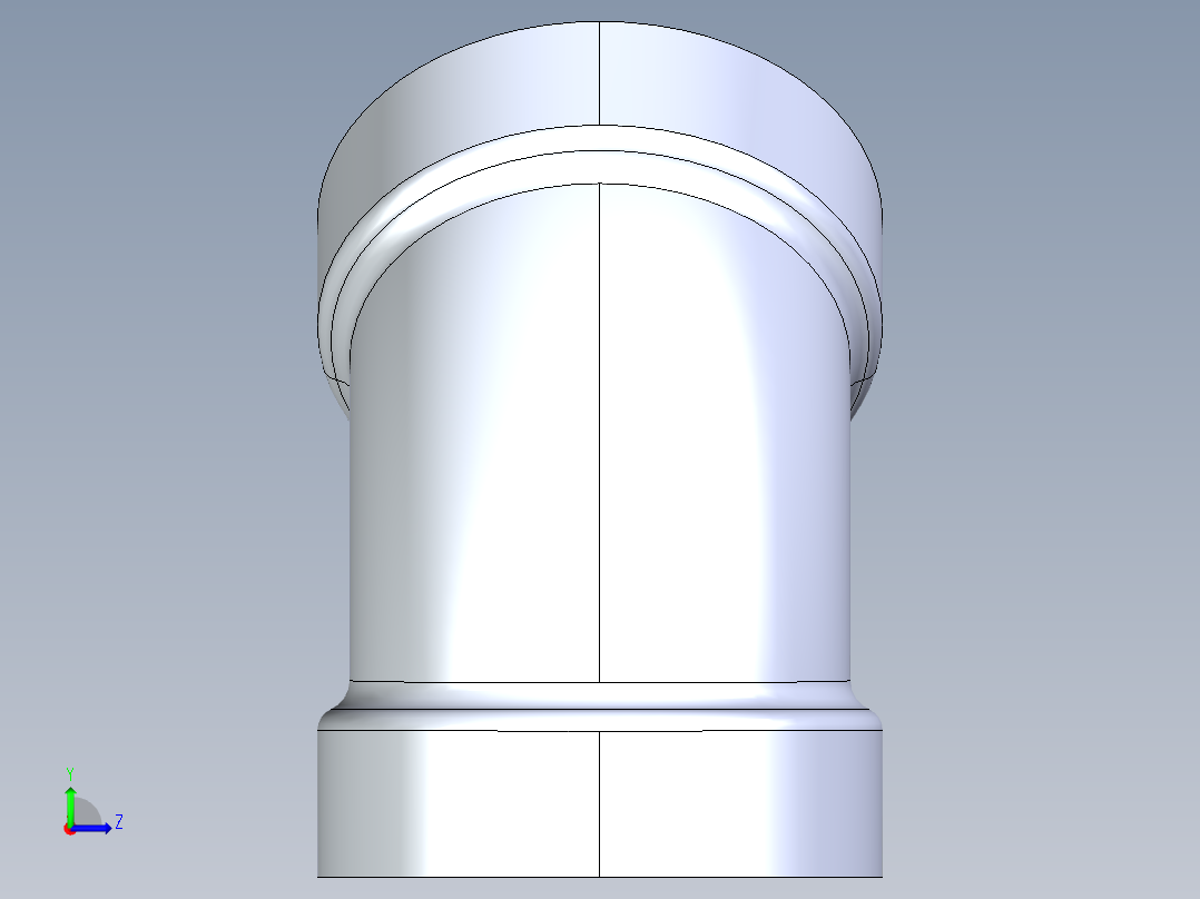 船舶管路系统S4_SeaDrainPLUS_1-8Bend-SxS_37E165003_3in Sea Drain Plus - 45 Bend - SxS左视图
