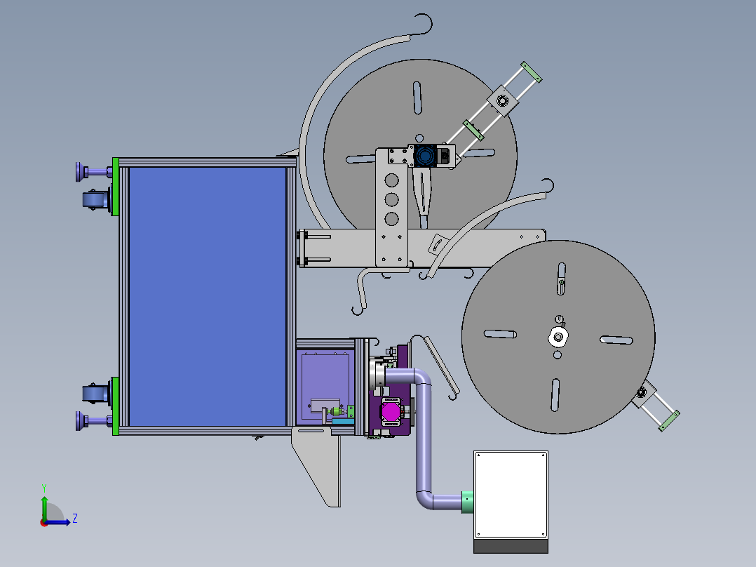 自动四联裁切机左视图