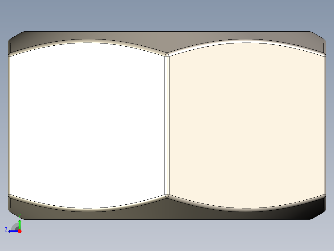 紧固件-IGES Raw Steel Nut 1.000右视图