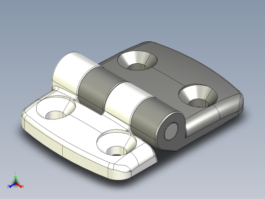 型材-KJN 25-40 COMBI HINGE 095K2540F00正等轴测缩略图
