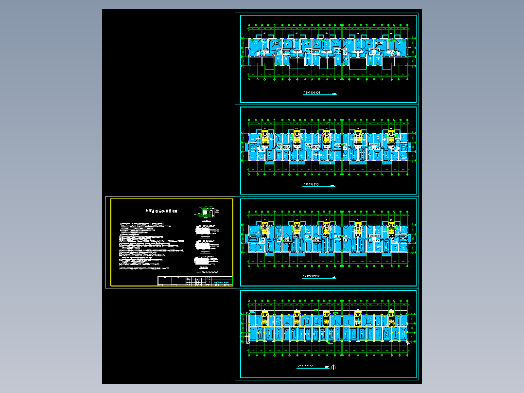 某建筑地面辐射采暖设计高层剖面cad施工图纸