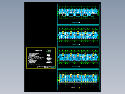 某建筑地面辐射采暖设计高层剖面cad施工图纸