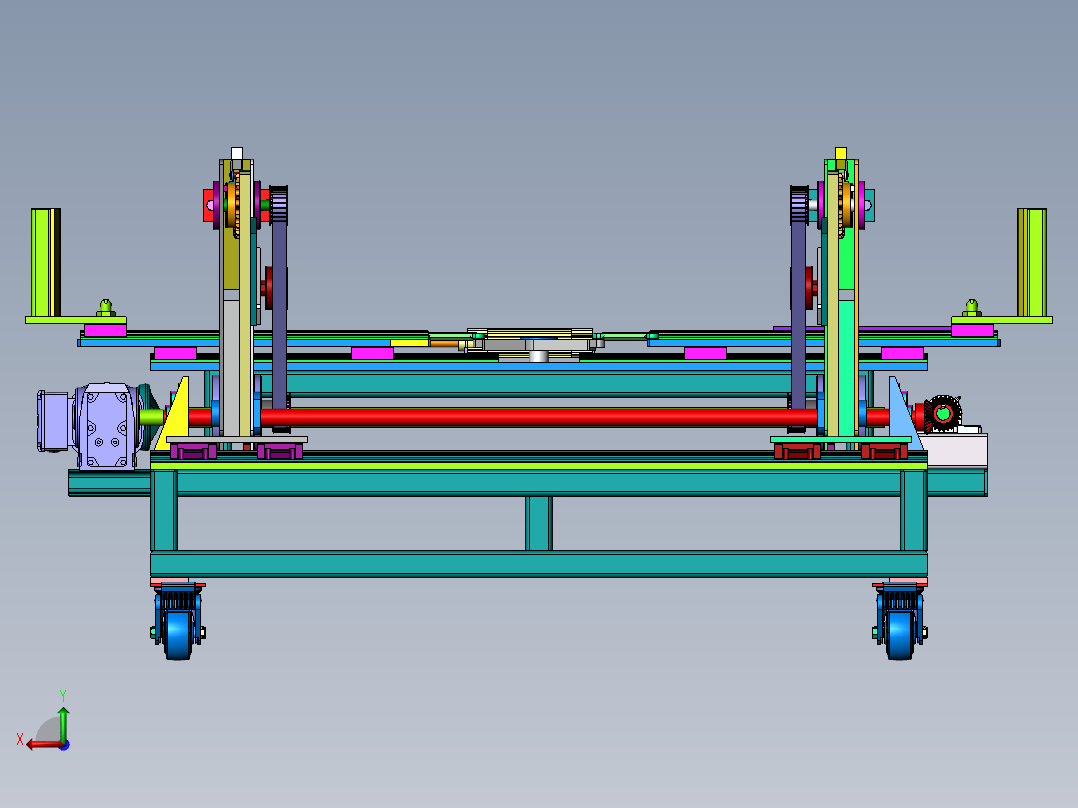 火焰处理输送线sw18后视图