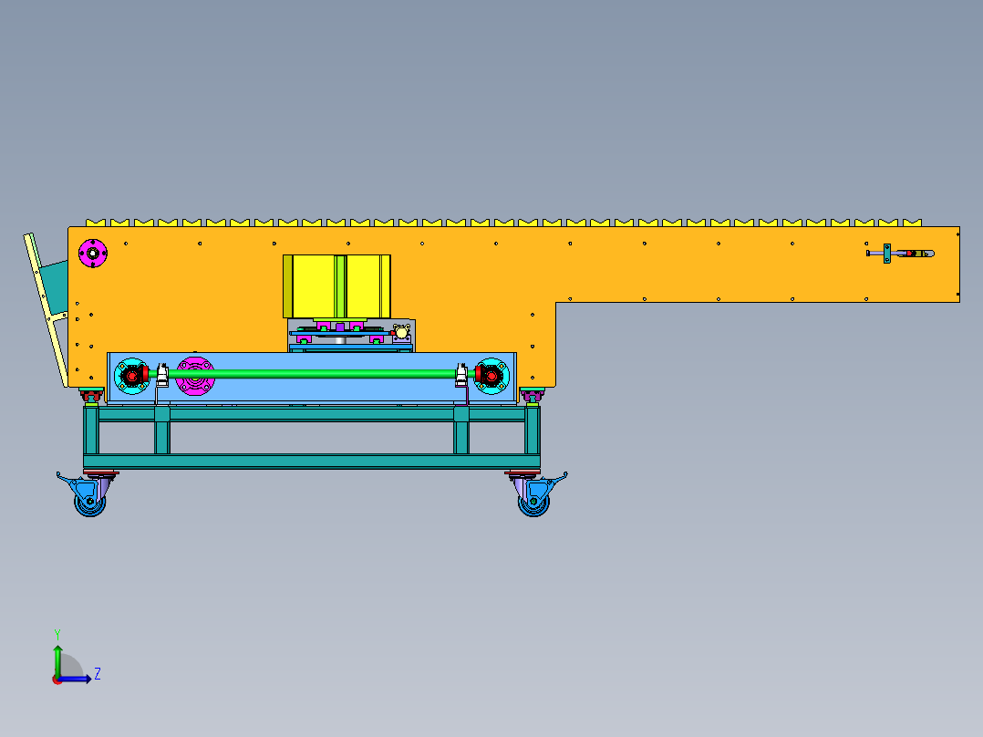 火焰处理输送线sw18左视图