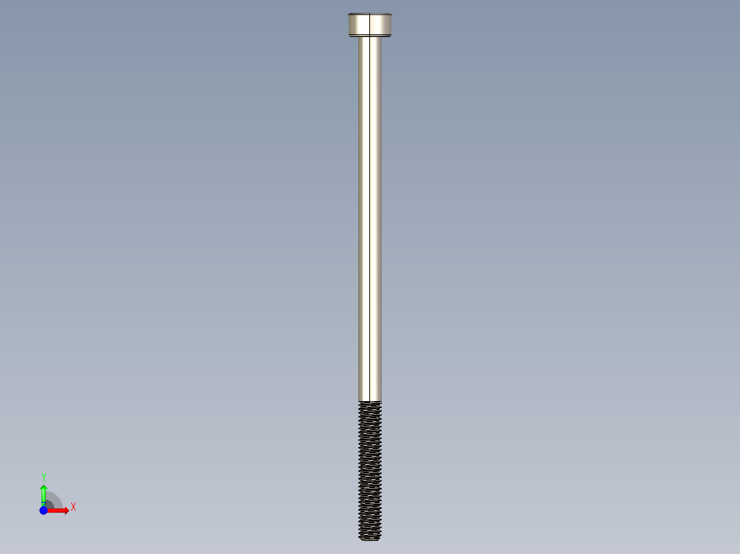 Screw_DIN_912_M3x65_A2.STEP公制内六角螺钉前视图