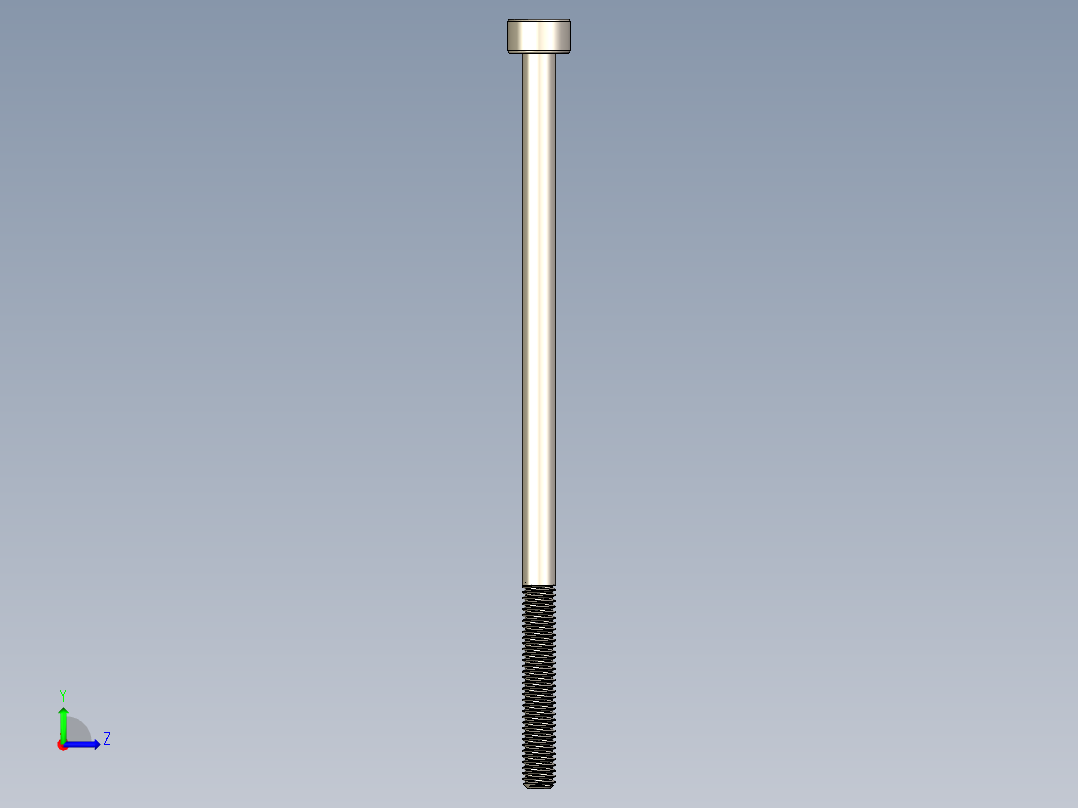 Screw_DIN_912_M3x65_A2.STEP公制内六角螺钉左视图