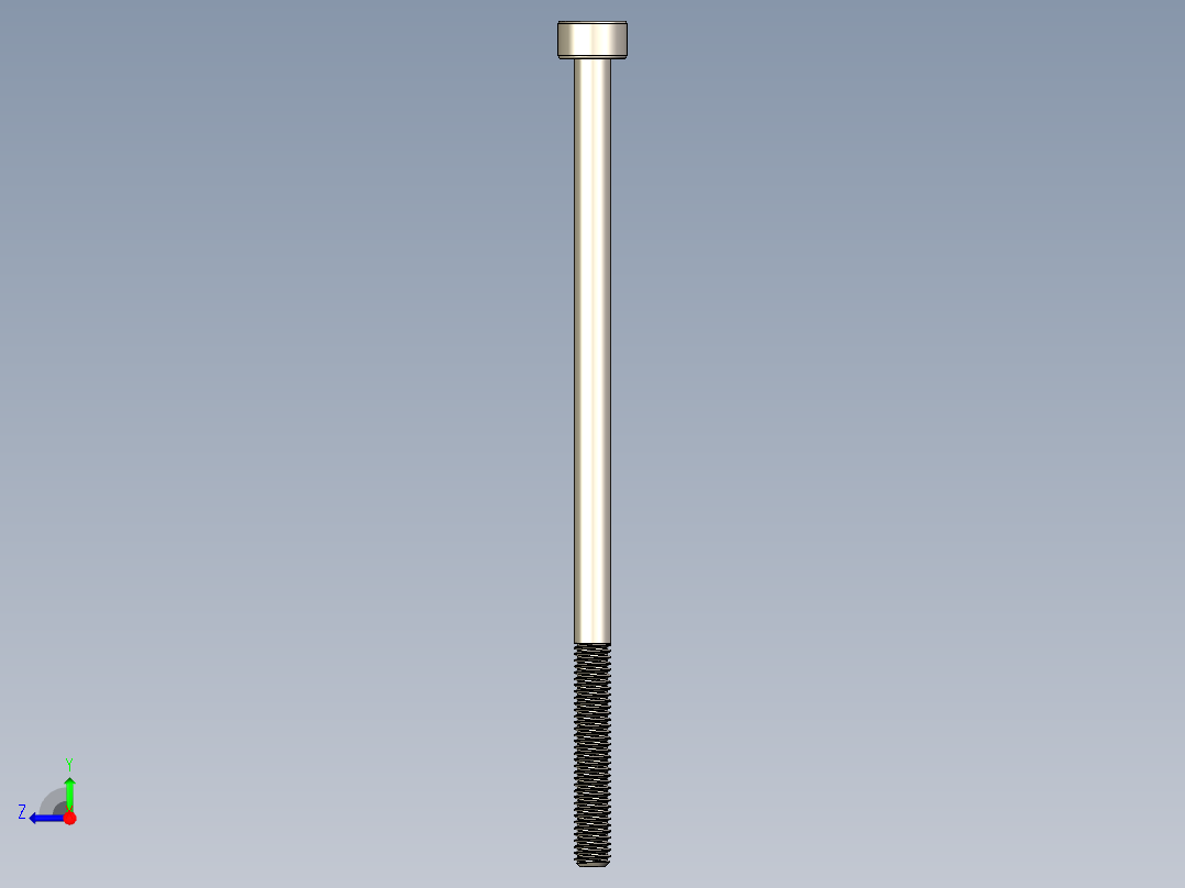 Screw_DIN_912_M3x65_A2.STEP公制内六角螺钉右视图