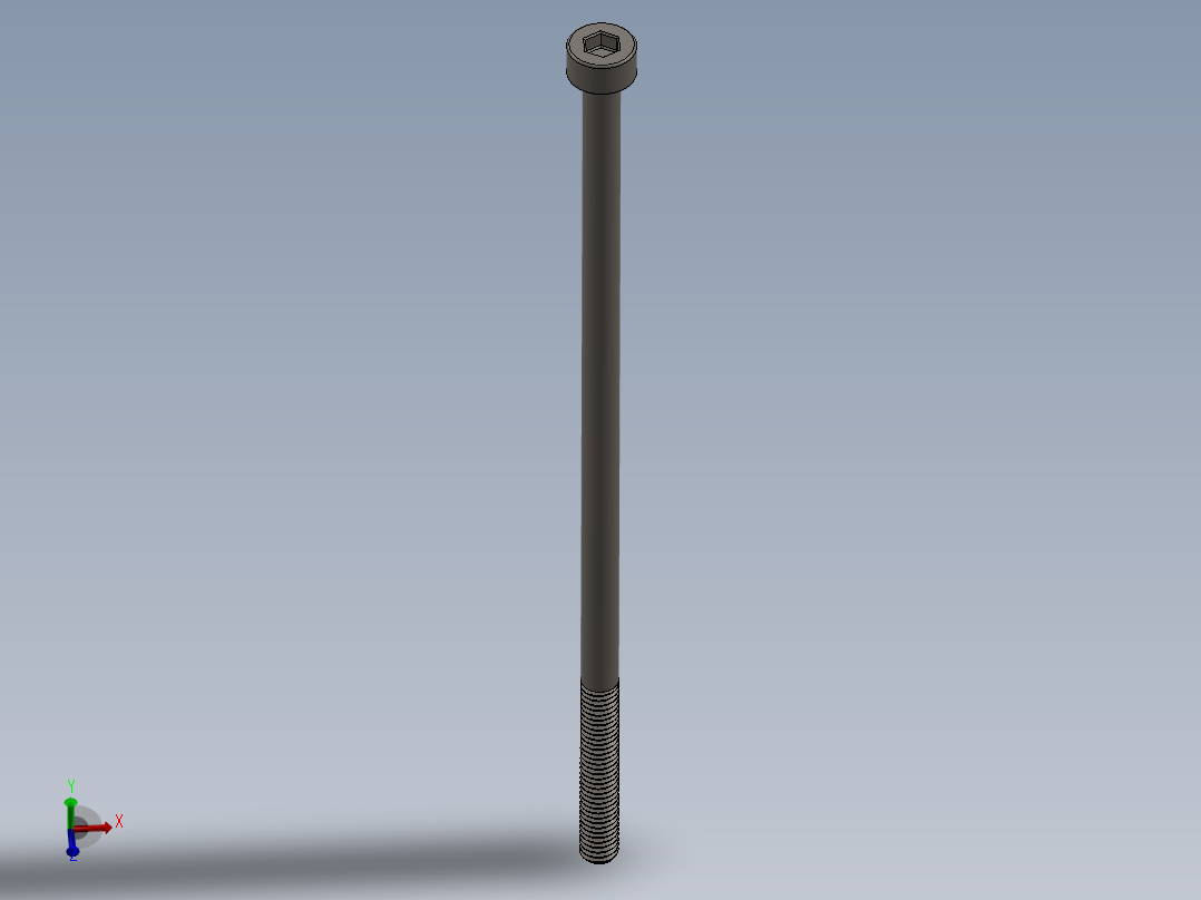 Screw_DIN_912_M3x80_A2.SLDPRT公制内六角螺钉主视图