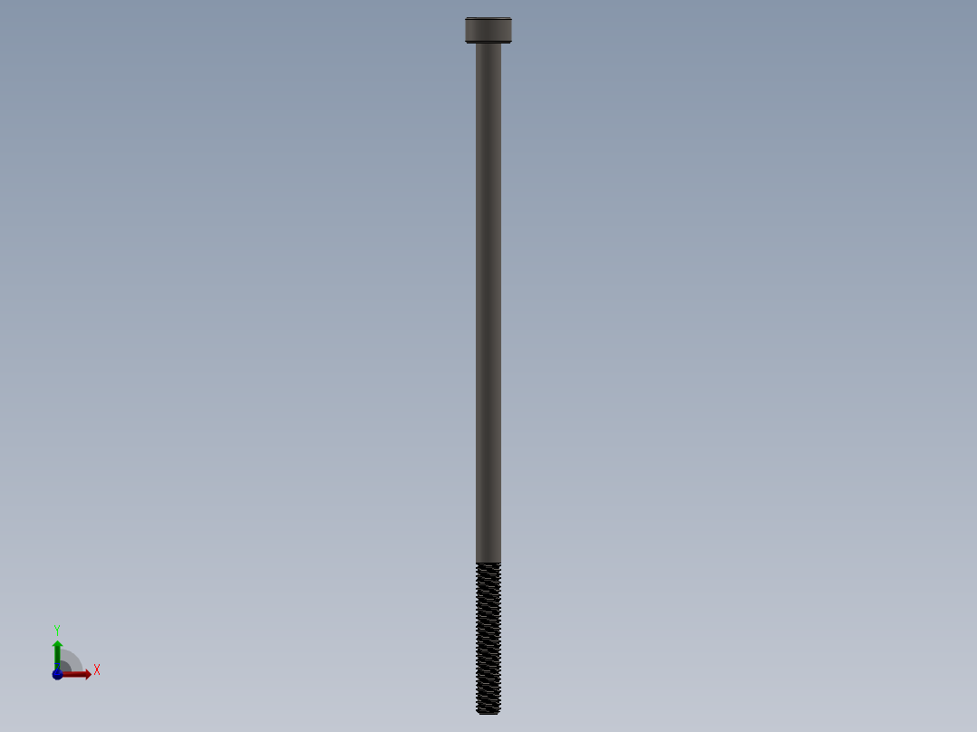 Screw_DIN_912_M3x80_A2.SLDPRT公制内六角螺钉前视图