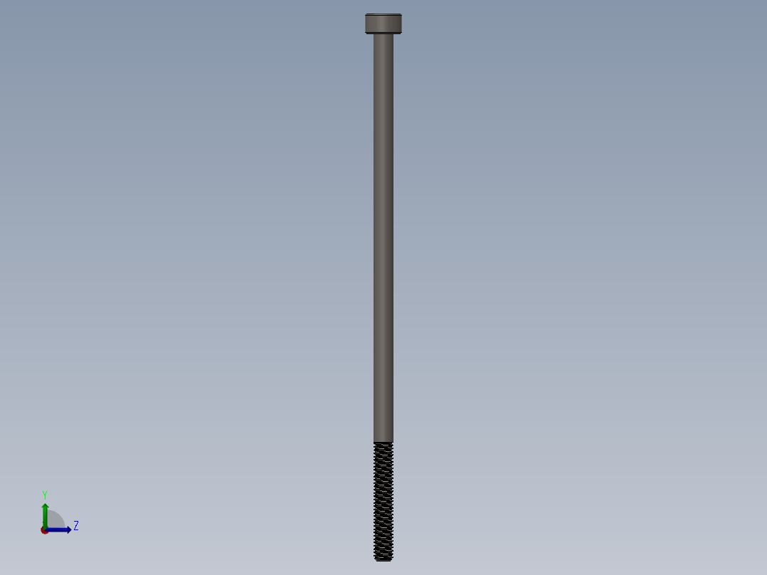 Screw_DIN_912_M3x80_A2.SLDPRT公制内六角螺钉左视图