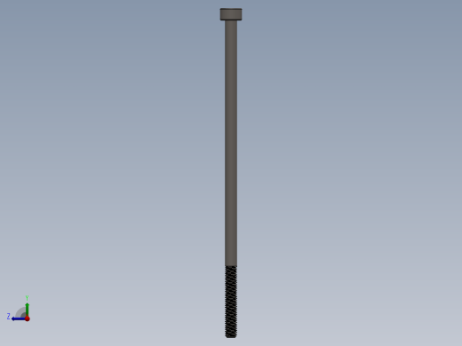 Screw_DIN_912_M3x80_A2.SLDPRT公制内六角螺钉右视缩略图