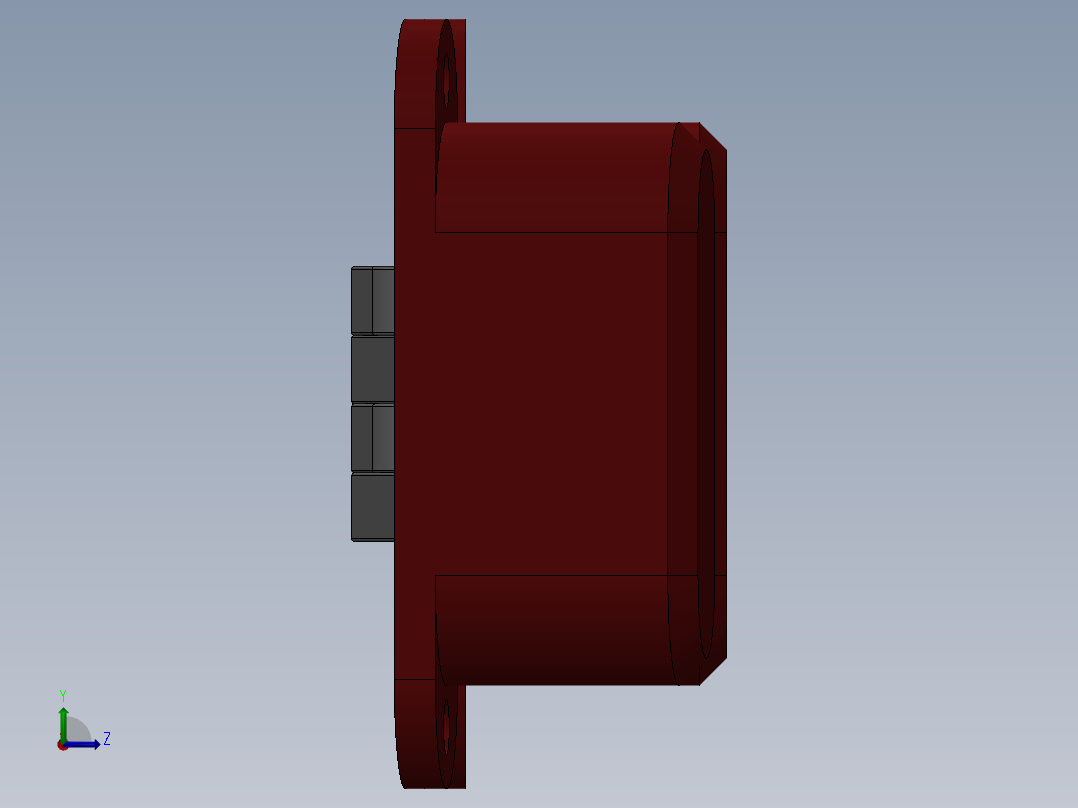 铰链、-铰链conceale左视图