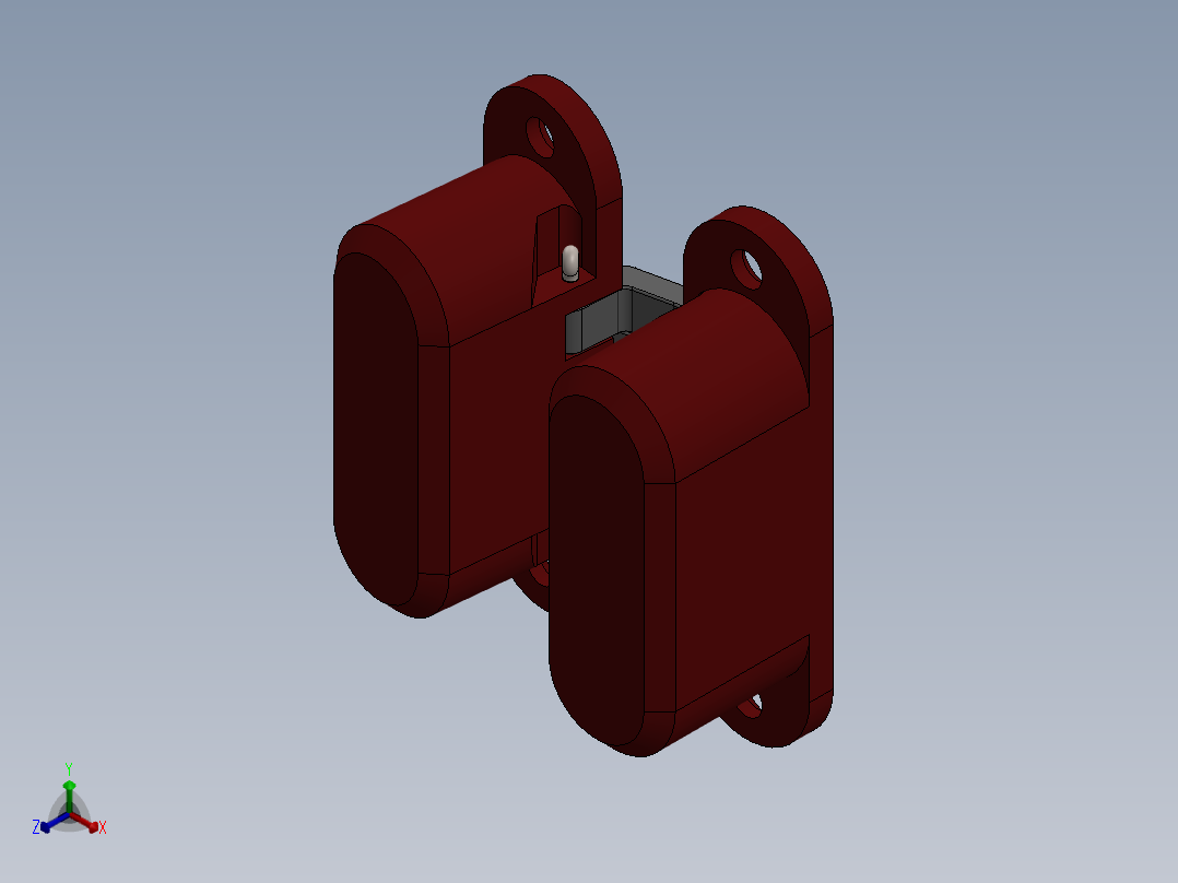 铰链、-铰链conceale正等轴测图
