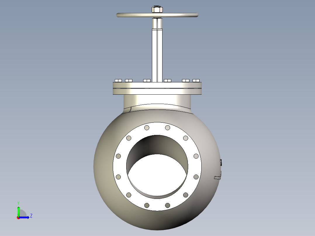 铸铁 铸钢截止阀 截止止回阀-JIS5K-300左视图
