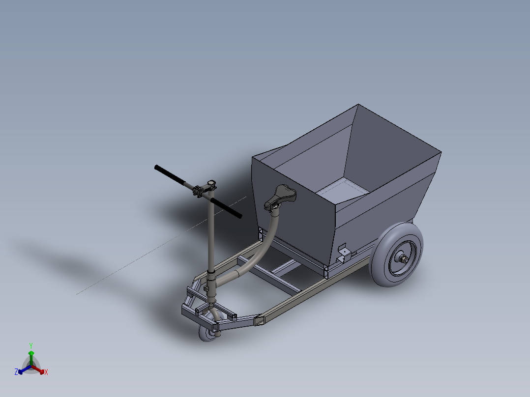 A0002879-三轮车正等轴测图